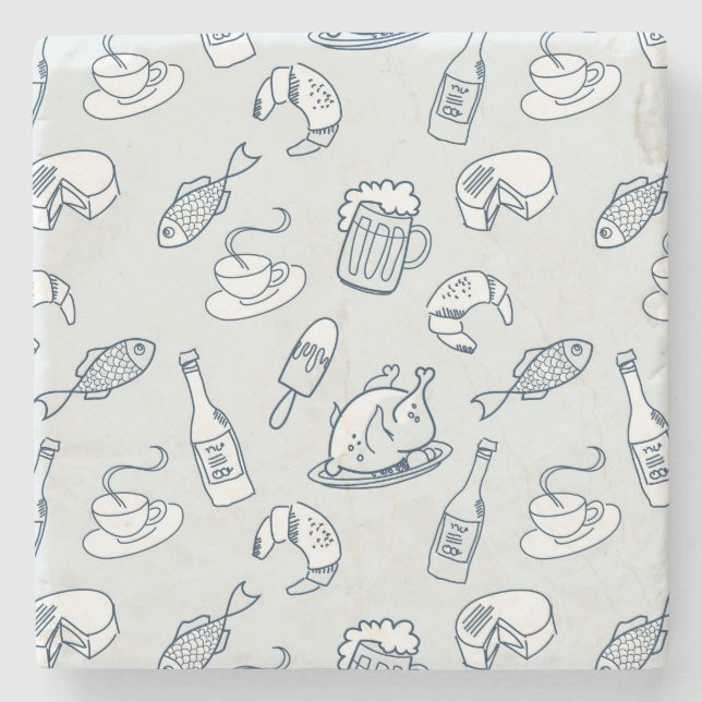 Posavasos De Piedra Modelo de la comida (Anverso)