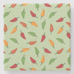 Posavasos De Piedra Modelo de la pimienta de chiles