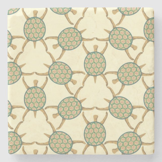 Posavasos De Piedra Modelo de la tortuga (Anverso)