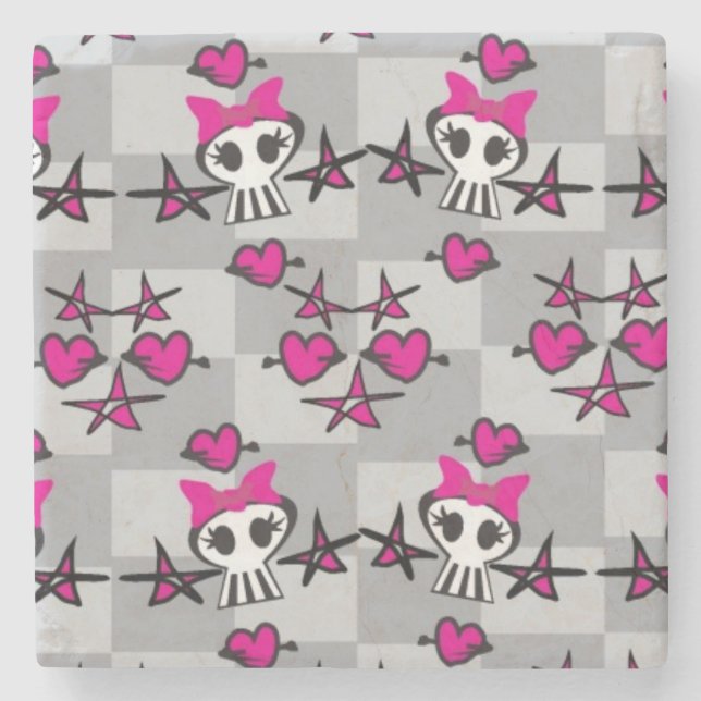 Posavasos De Piedra Modelo de los cráneos de Emo (Anverso)