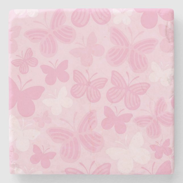 Posavasos De Piedra Modelo de mariposa (Anverso)