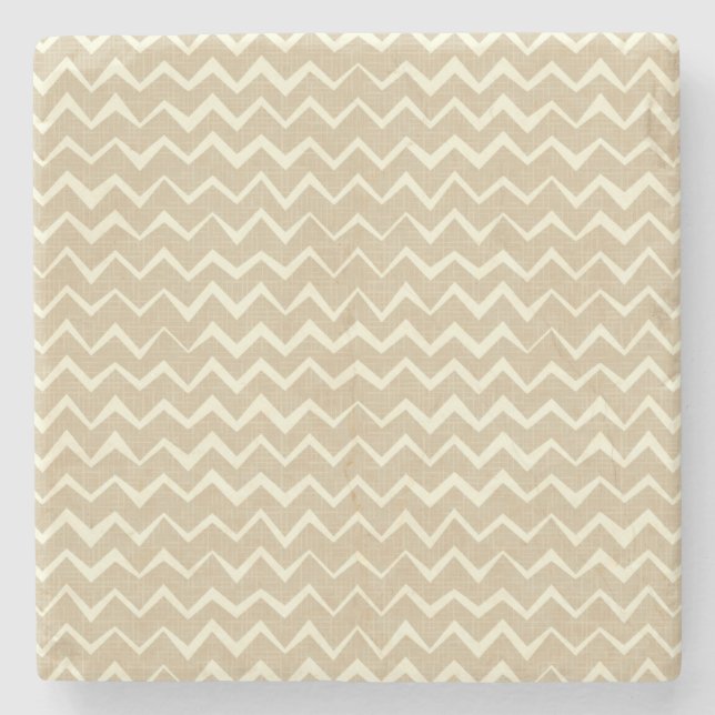 Posavasos De Piedra Modelo de zigzag (Anverso)
