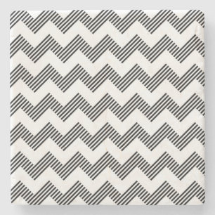 Posavasos De Piedra Modelo de zigzag geométrico 2