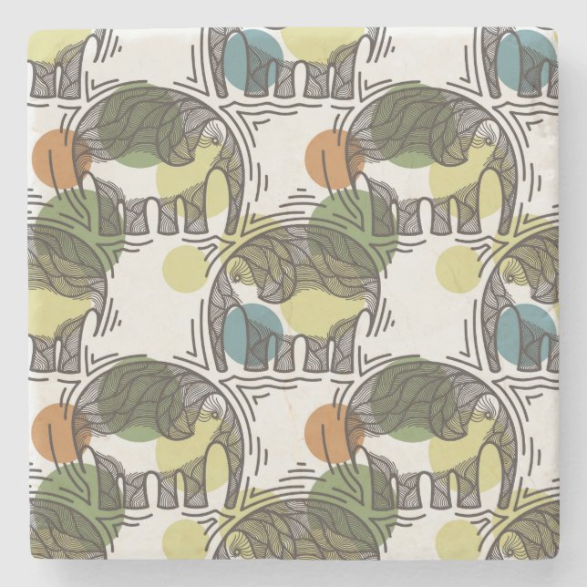 Posavasos De Piedra Modelo del elefante (Anverso)