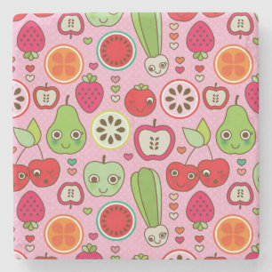 Posavasos De Piedra modelo del ilustracion de la cocina de la fruta