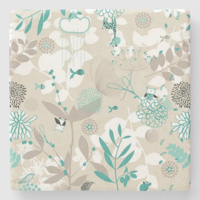 Posavasos De Piedra Modelo del jardín (Anverso)