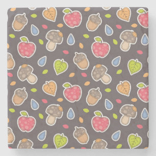 Posavasos De Piedra modelo del otoño