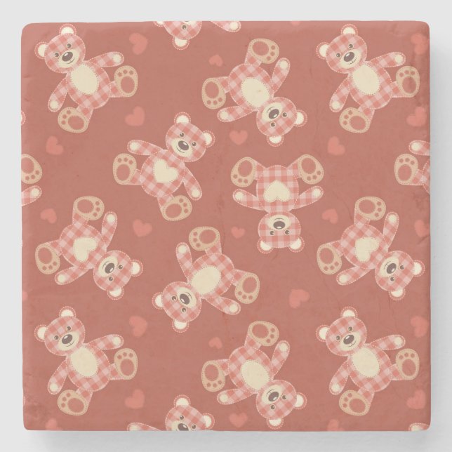 Posavasos De Piedra modelo del remiendo del oso (Anverso)