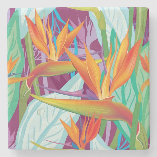 Posavasos De Piedra Modelo del Strelitzia (Anverso)