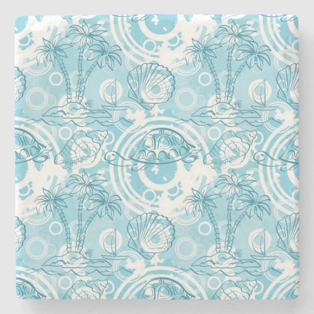 Posavasos De Piedra modelo exótico del océano (Anverso)