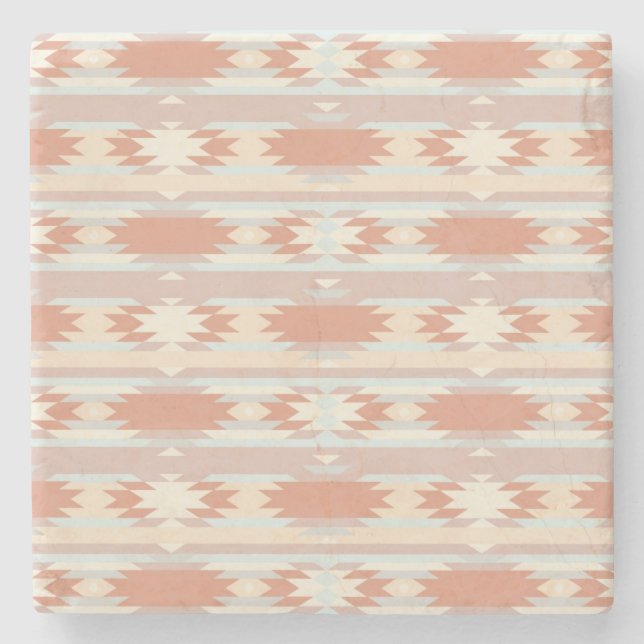 Posavasos De Piedra Modelo geométrico en el estilo azteca 3 (Anverso)