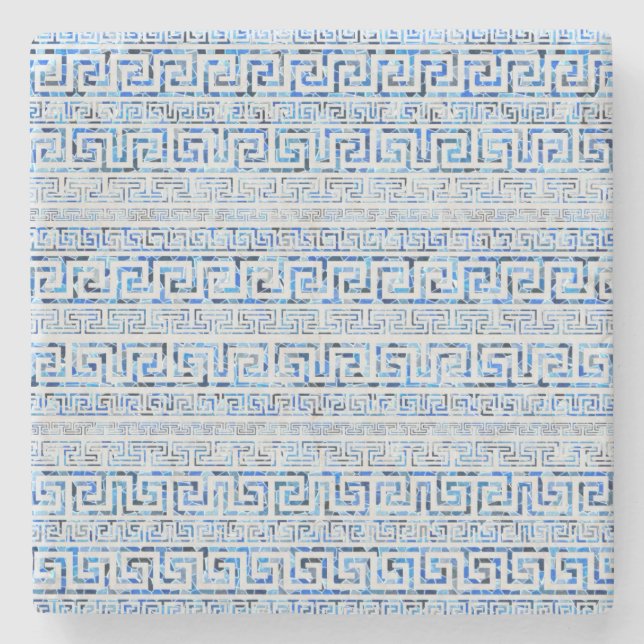 Posavasos De Piedra Modelo griego del meandro - ornamento dominante (Anverso)