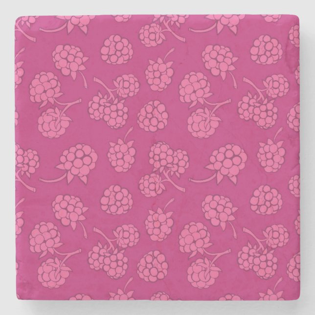 Posavasos De Piedra Modelo magenta de la baya (Anverso)