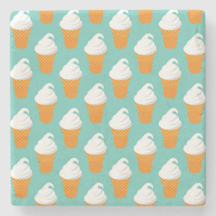 Posavasos De Piedra Modelo poner crema del cono de Vanilla Ice