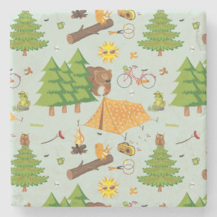 Posavasos De Piedra Modelo que acampa