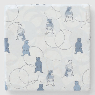 Posavasos De Piedra modelo que ofrece a un oso grizzly