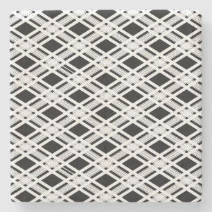 Posavasos De Piedra Modelo rayado de la tela escocesa