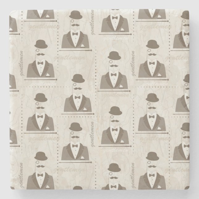 Posavasos De Piedra Modelo retro para el hombre (Anverso)