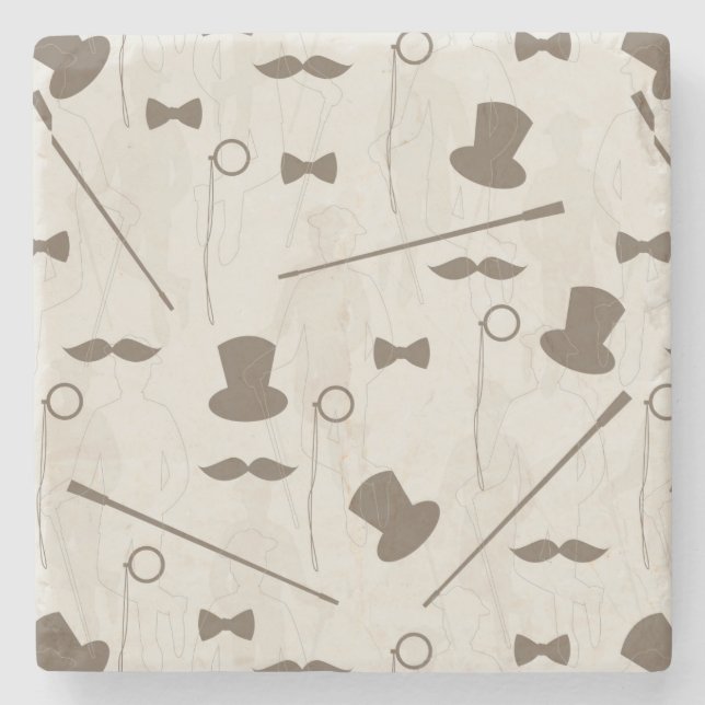 Posavasos De Piedra Modelo retro para el hombre 2 (Anverso)