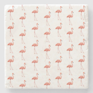 Posavasos De Piedra Modelo simple del flamenco rosado