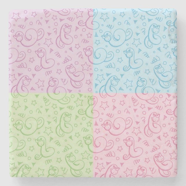 Posavasos De Piedra modelos con las serpientes (Anverso)