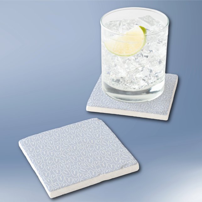 Posavasos De Piedra Modern Blue Heart (Subido por el creador)