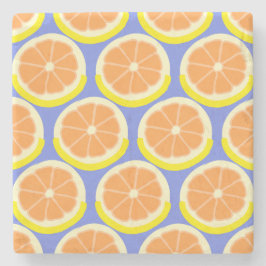 Posavasos De Piedra Modern Citrus Slice Amalfi Coast