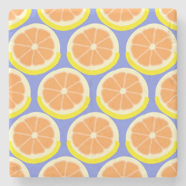 Posavasos De Piedra Modern Citrus Slice Amalfi Coast (Anverso)