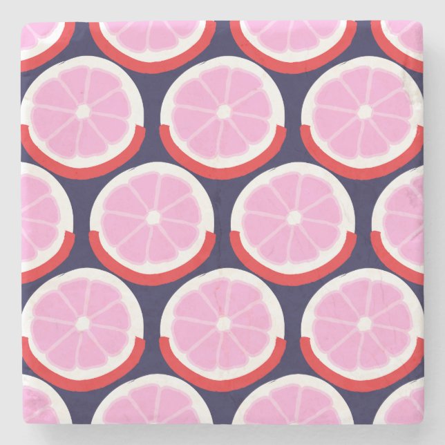 Posavasos De Piedra Modern Citrus Slice Midnight Market (Anverso)
