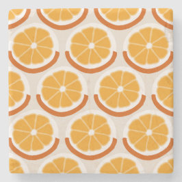 Posavasos De Piedra Modern Citrus Slice Retro Kitchen