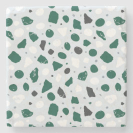 Posavasos De Piedra Modern Organic Terrazzo | Abstract Stone Mosaic