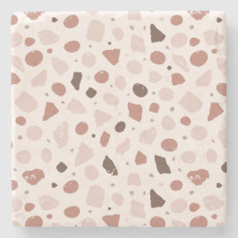 Posavasos De Piedra Modern Organic Terrazzo | Abstract Stone Mosaic