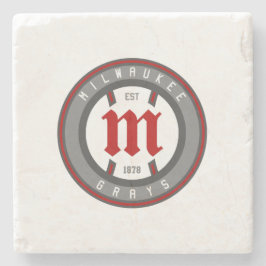 Posavasos De Piedra Modern Vintage Milwaukee Grays