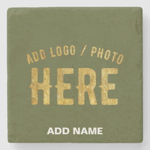 POSAVASOS DE PIEDRA MODERNO EJÉRCITO PERSONALIZADO VERIFICADO VERDE VE