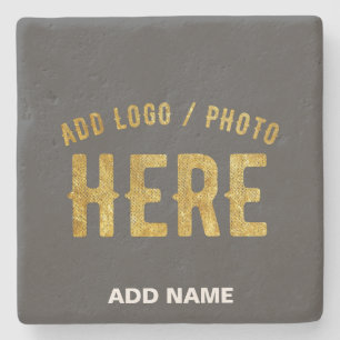 POSAVASOS DE PIEDRA MODERNO ESTILOSO PERSONALIZABLE GRIS VERIFICADO DE