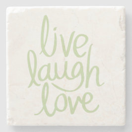 Posavasos De Piedra Moderno Live Laugh Love