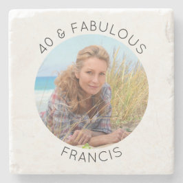 Posavasos De Piedra Moderno Minimalista 40 y fabulosa foto en círculo