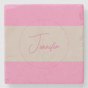 Posavasos De Piedra Moderno y Minimalista de moda Plata Color sencillo