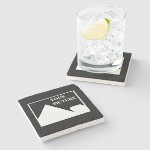 Posavasos De Piedra Moderno y simple Crear su propia imagen Boda