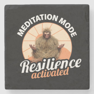 Posavasos De Piedra Modo Meditación Bigfoot Resiliencia Activada