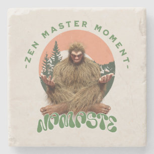 Posavasos De Piedra Momento del Maestro Zen Namaste - Meditación de Bi