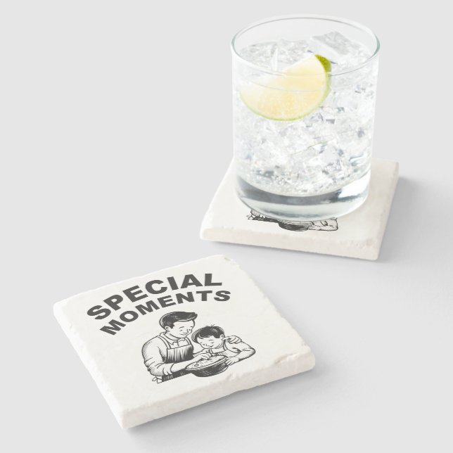 Posavasos De Piedra Momentos especiales Día del Padre (Lateral)