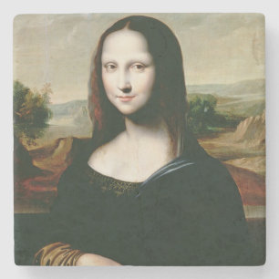 Posavasos De Piedra Mona Lisa, copia de la pintura por Leonardo DA Vin