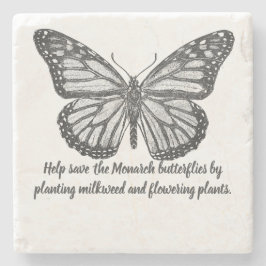 Posavasos De Piedra Monarca mariposa de piedra