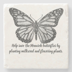 Posavasos De Piedra Monarca mariposa de piedra