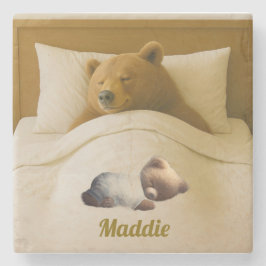 Posavasos De Piedra Monasterio de piedra de oso personalizado