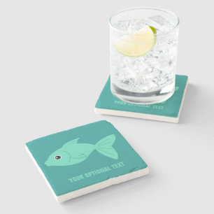 Posavasos De Piedra Monasterio de piedra personalizado de pescado