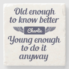 Posavasos De Piedra Monastre de piedra con nombre personalizado "Viejo