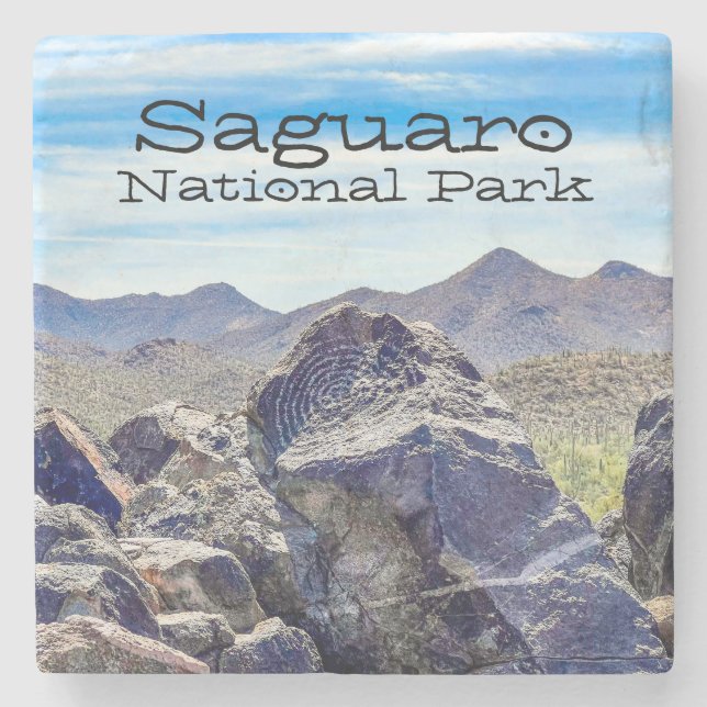 Posavasos De Piedra Monastre de piedra del Parque Nacional de Saguaro (Anverso)