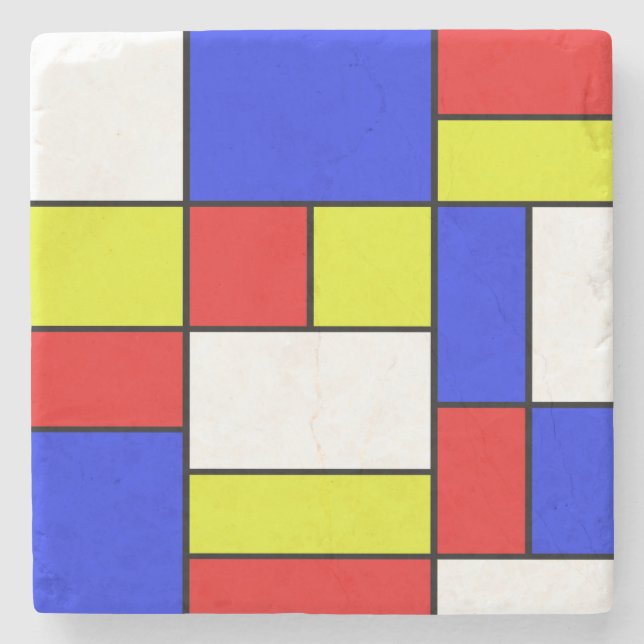 Posavasos De Piedra Mondriaan #19 (Anverso)